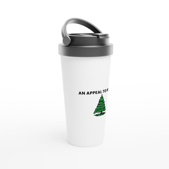 An Appeal to Heaven White 15oz Stainless Steel Travel Mug - Appeal to Heaven USA