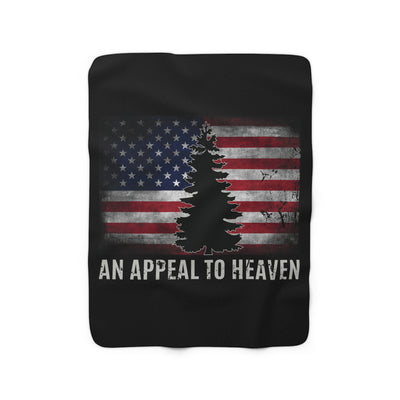 ATH American Flag Sherpa Fleece Blanket - Appeal to Heaven USA