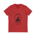 Don’t Tread on Me Unisex Jersey Short Sleeve V-Neck Tee - Appeal to Heaven USA